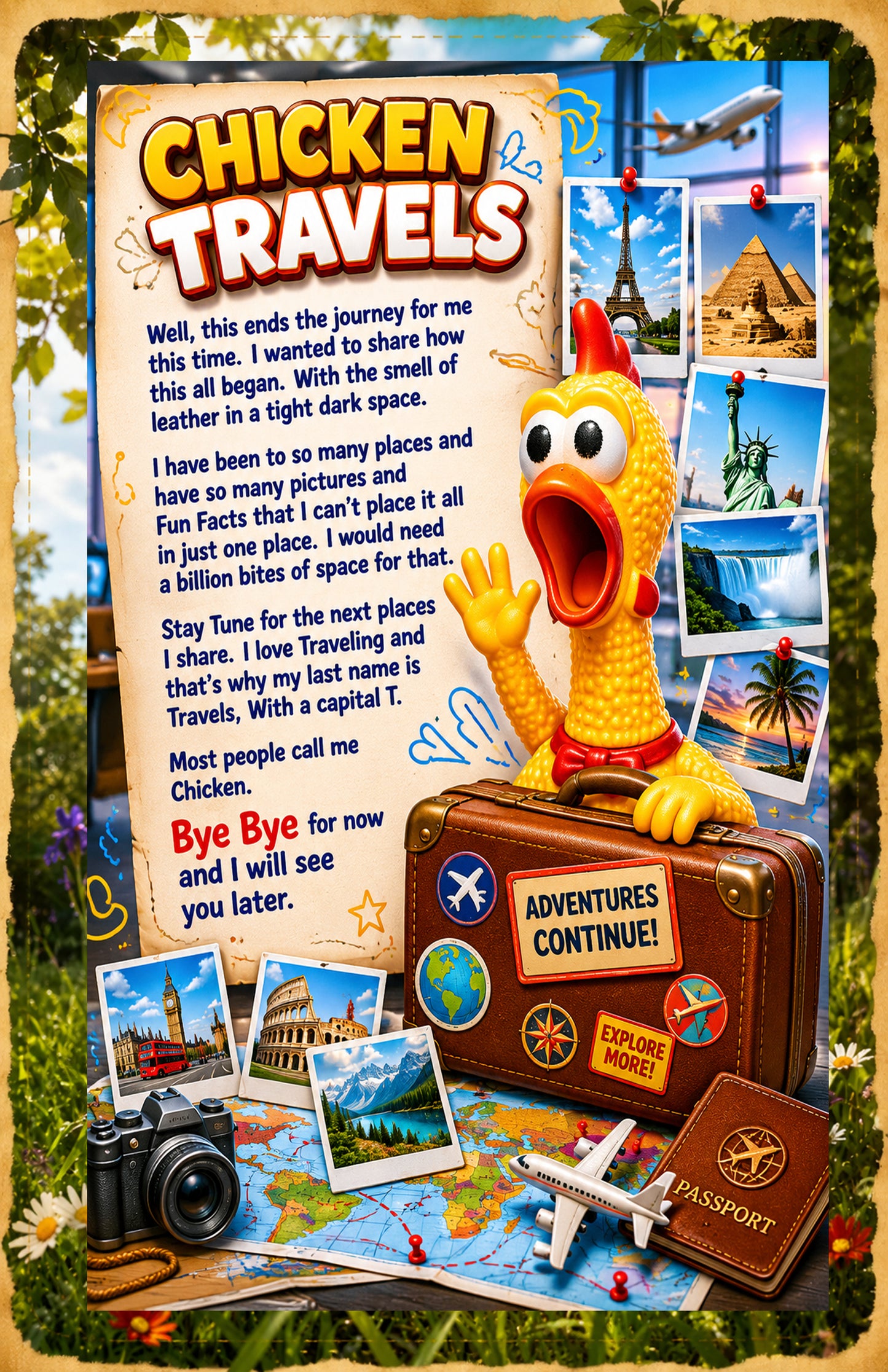 The Adventures of Chick Travels Paperback Book Un-Edited