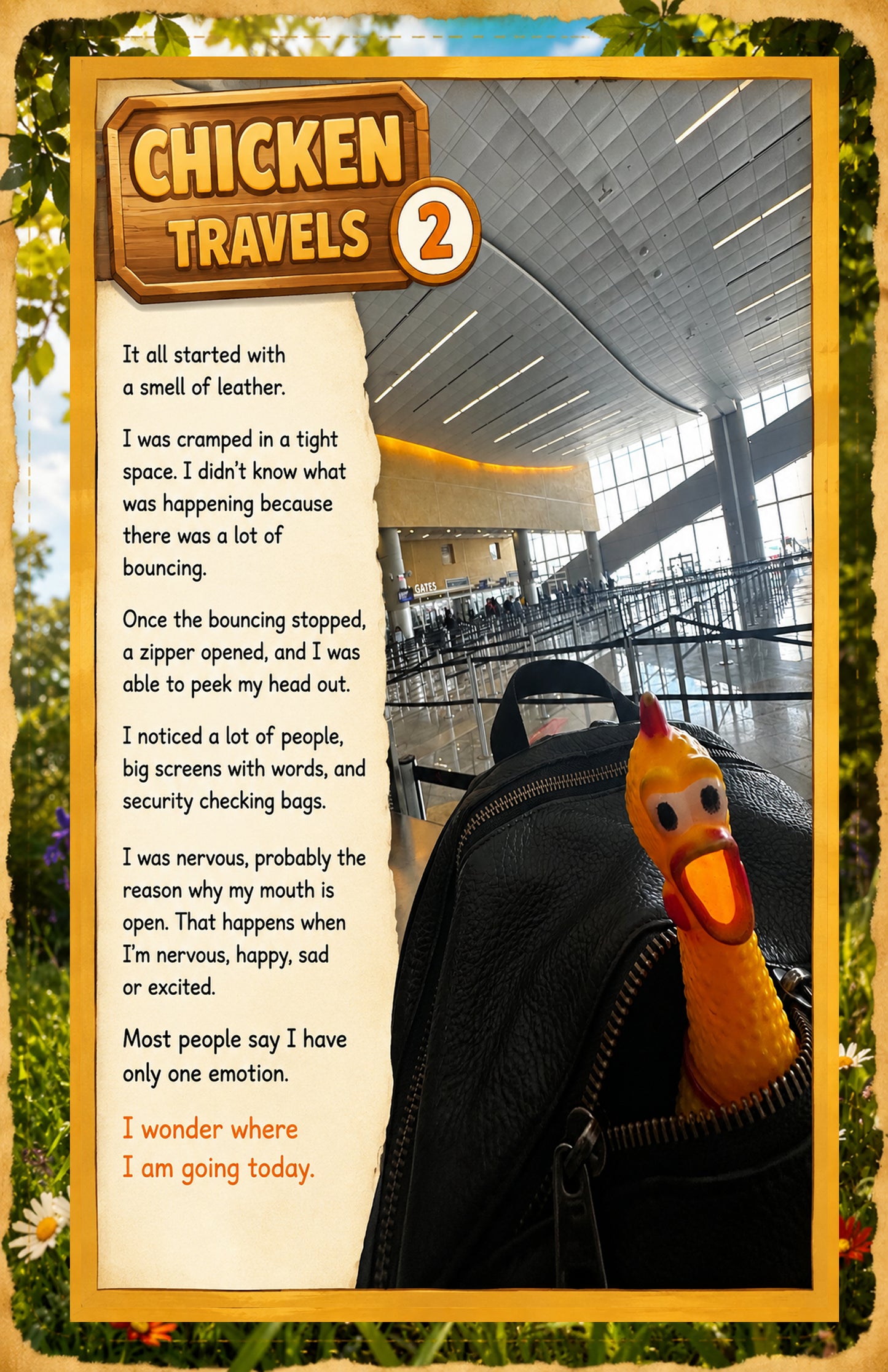 The Adventures of Chick Travels Paperback Book Un-Edited